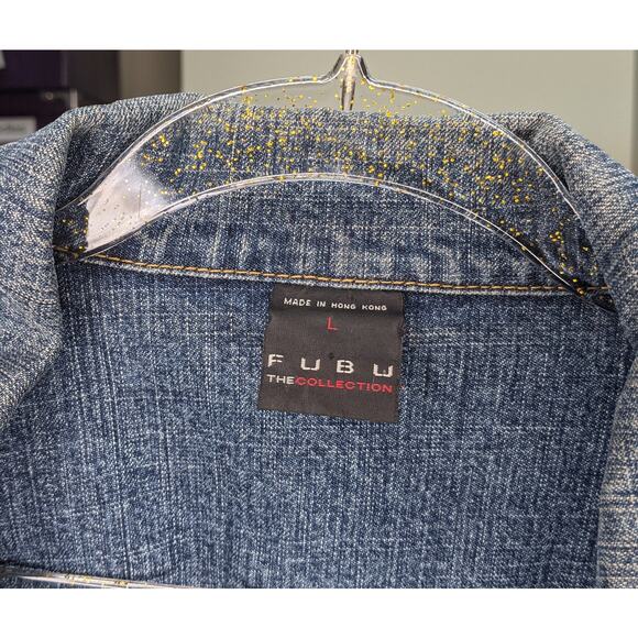 FUBU blue denim  jacket - Large - Picture 4 of 7